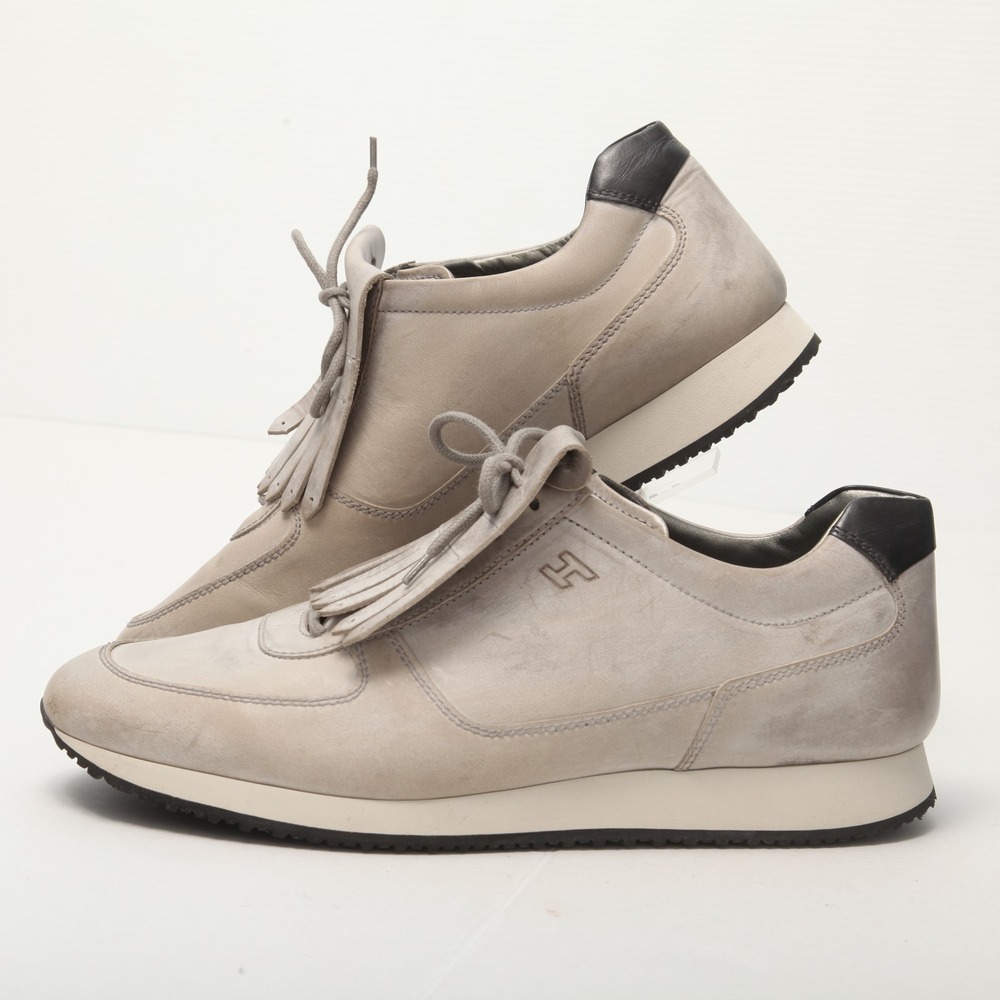 Hogan Spikeless Golf Shoes Sneakers Men's 9.5 Grey Suede Fringe Kiltie Italy